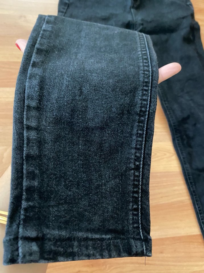 Siyah Kadın Denim Pantolon - Görsel 2