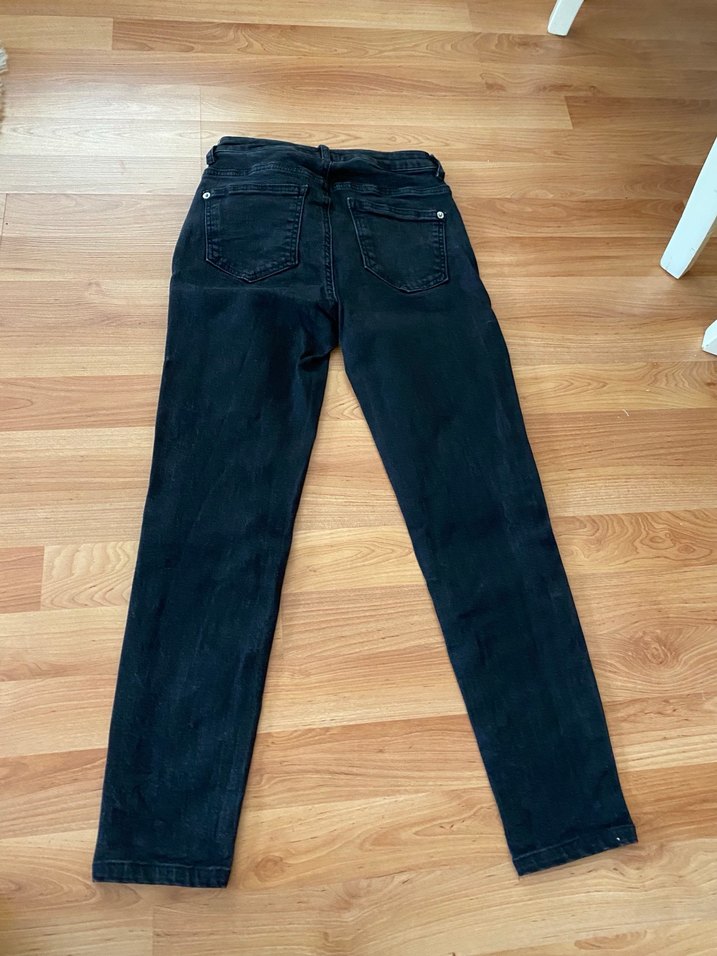 Siyah Kadın Denim Pantolon - Görsel 5