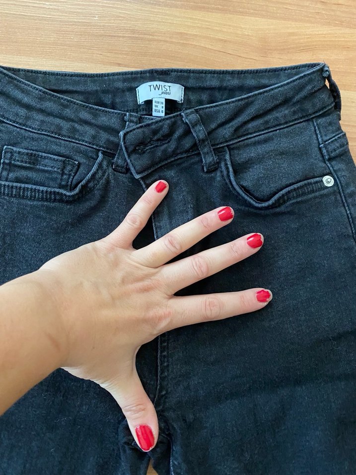 Siyah Kadın Denim Pantolon - Görsel 3