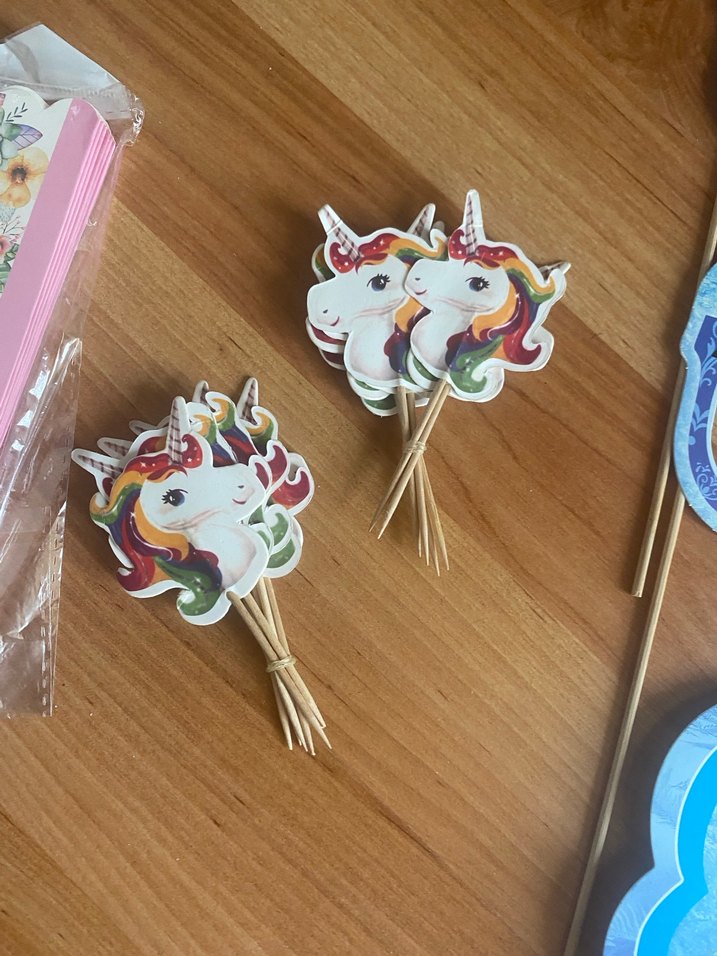 Pembe Unicorn Temalı Parti Seti - Görsel 5