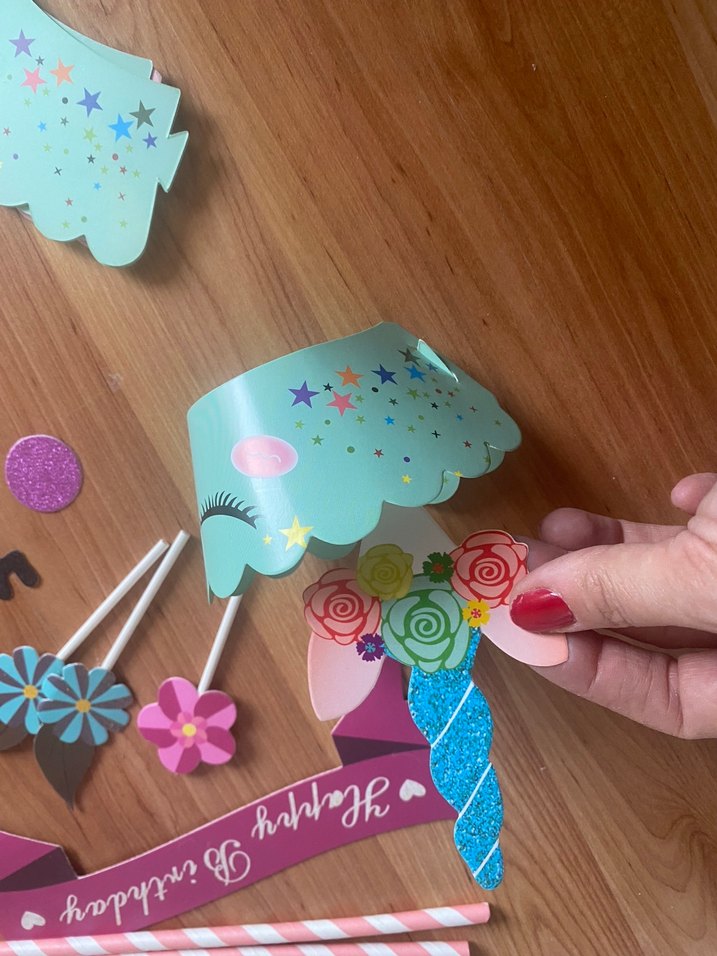 Pembe Unicorn Temalı Parti Seti - Görsel 3