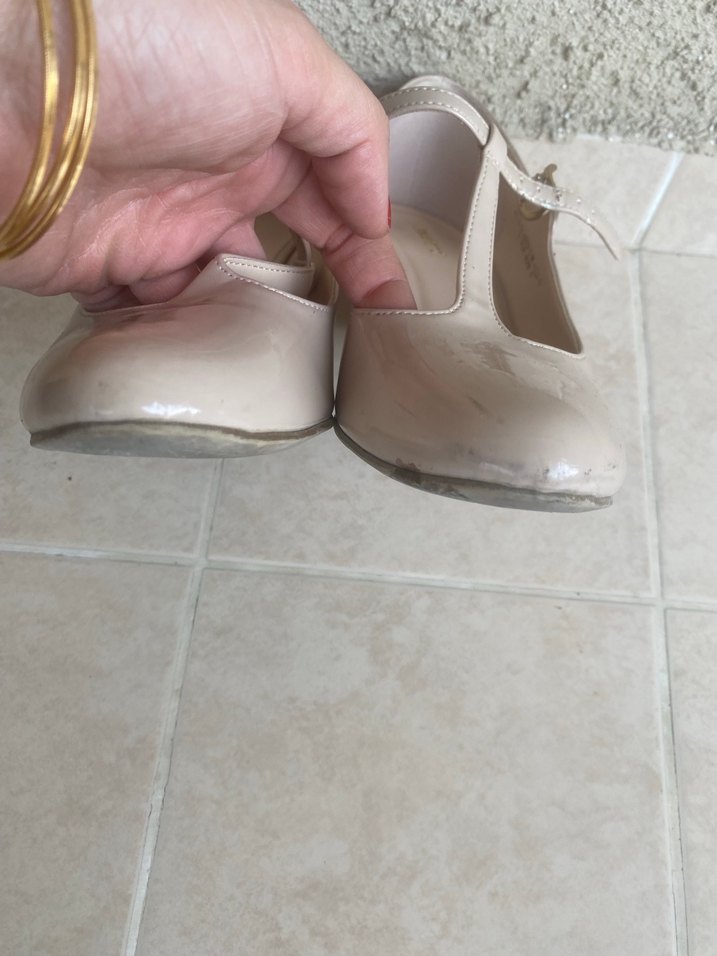 Bej Rugan Tokalı  Topuklu  Kadın Ayakkabı - Görsel 2