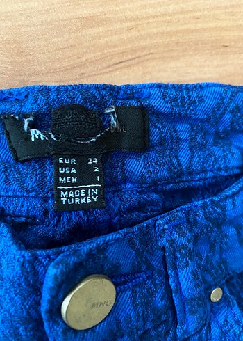 Desenli kot pantolon - Görsel 4