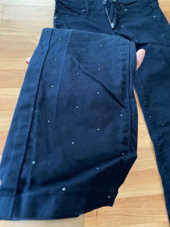 Taşlı parlak Pantolon - Görsel 2