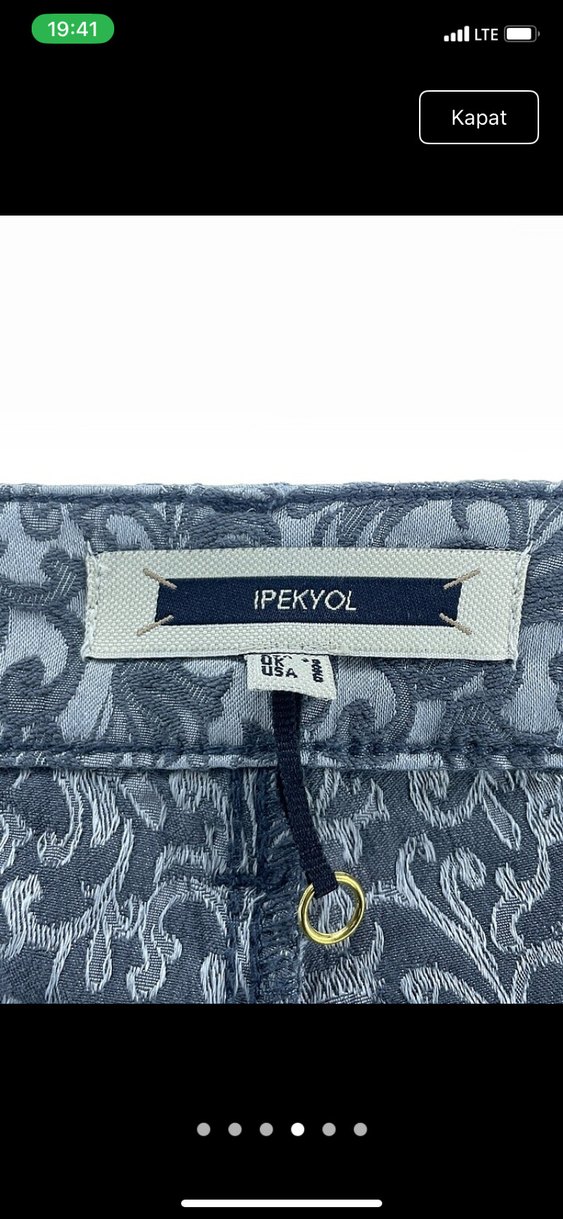 Gri Yılan Desenli Kadın Jean Pantolon - Görsel 4