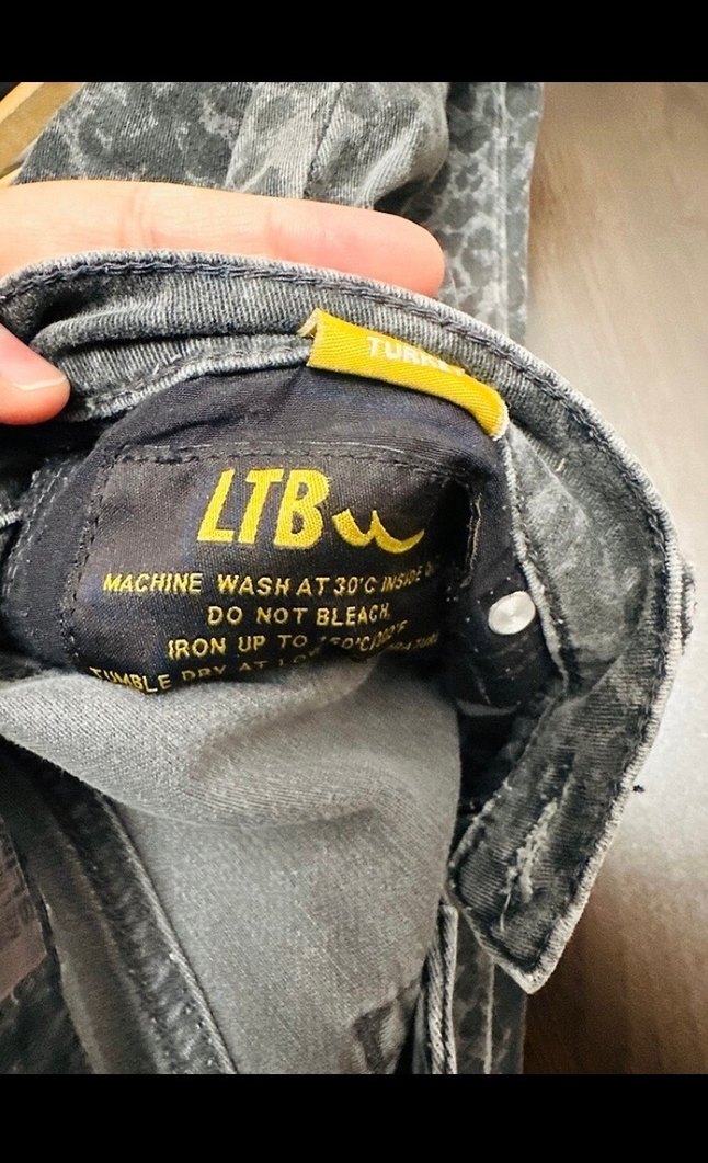 Gri Desenli  Kadın Jean Pantolon - Görsel 2