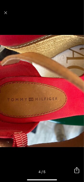 37 Beden kırmızı Renk Tommy hilfiger ayakkabı