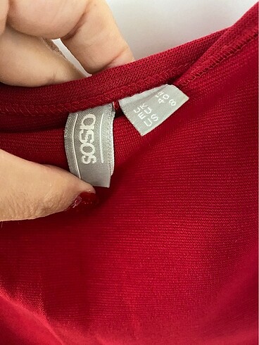 l Beden kırmızı Renk Asos marka elbise