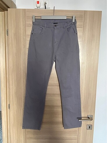 Gri beli lastikli pantolon