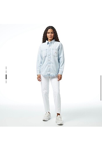 l Beden mavi Renk Orjinal Calvin Klein kot gömlek