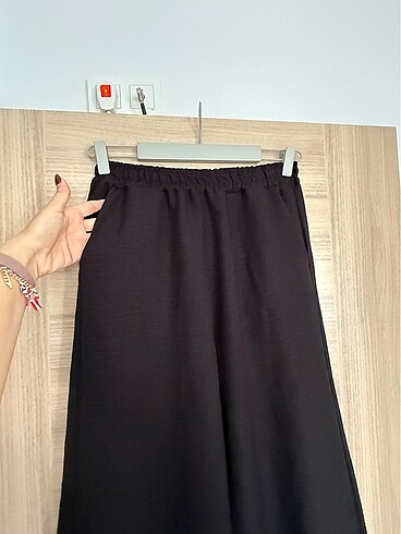 38 Beden siyah Renk Beli lastikli pantolon