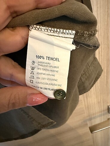 m Beden haki Renk Orjinal Beymen Clup tencel kumaş gömlek
