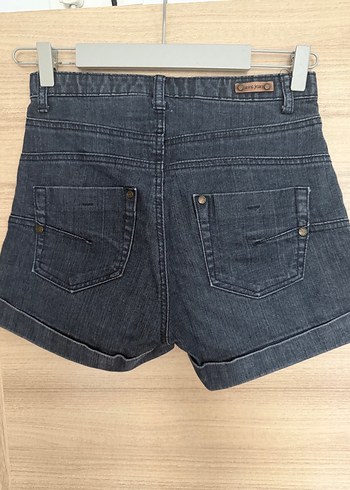 Kadın Lacivert likralı Denim Şort - Görsel 4