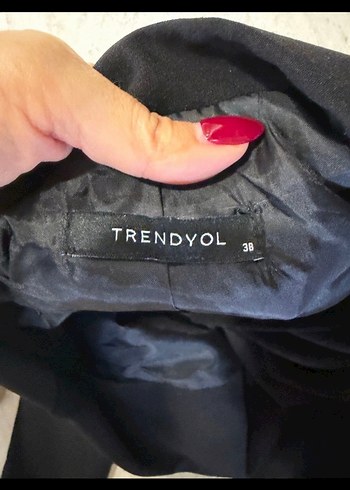 Düğmeli Siyah Kadın Ceket - Görsel 5