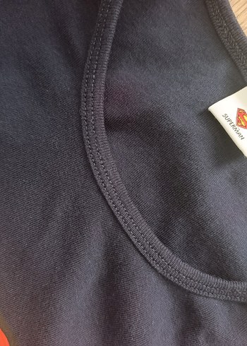xl Beden Superman Baskılı Koyu Mavi Tişört