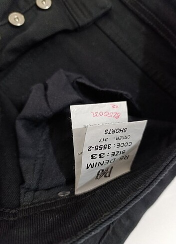 42 Beden R8 Denim Siyah Kot Şort