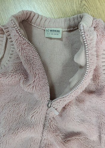 Kız Çocuk Gri Triko Yumuşak Yelek - Görsel 2