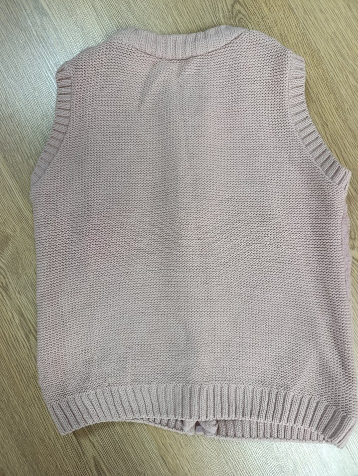 Kız Çocuk Gri Triko Yumuşak Yelek - Görsel 3