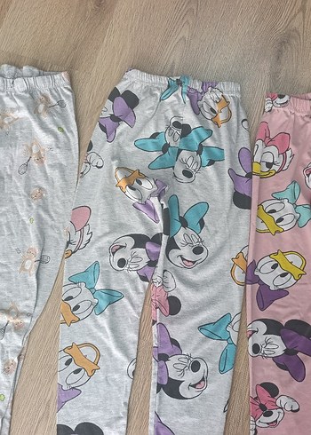 Kız Çocuk Renkli Pamuklu Baskılı Tayt - Görsel 3