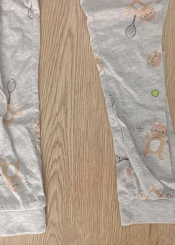 Kız Çocuk Renkli Pamuklu Baskılı Tayt - Görsel 4