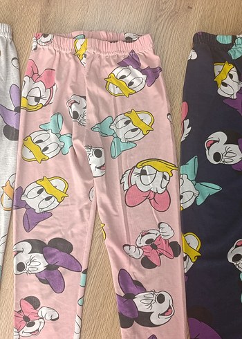 Kız Çocuk Renkli Pamuklu Baskılı Tayt - Görsel 2