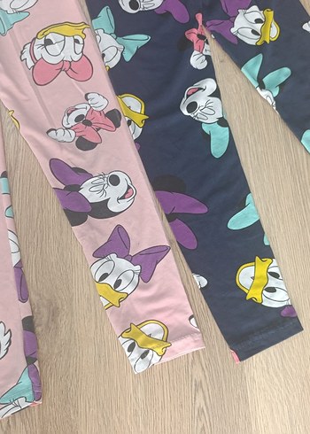 Kız Çocuk Renkli Pamuklu Baskılı Tayt - Görsel 6