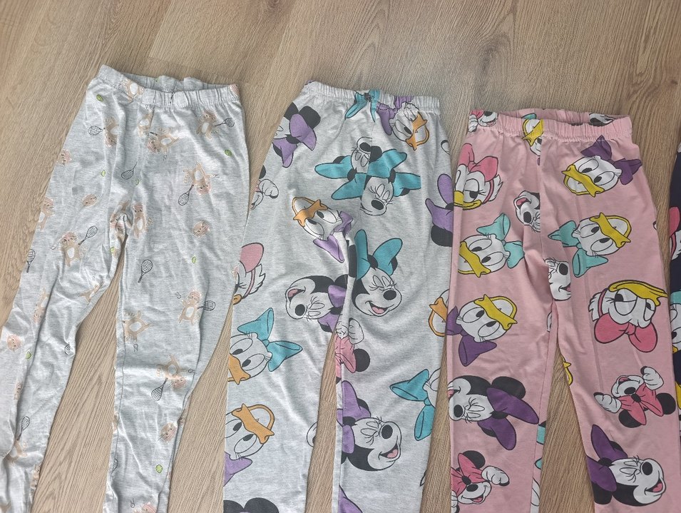 Kız Çocuk Renkli Pamuklu Baskılı Tayt - Görsel 3