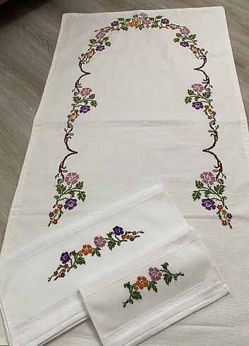 Seccade küçük büyük havlu 3lü set