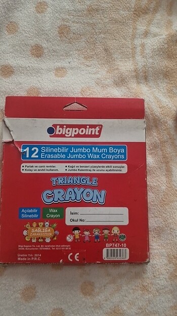  Beden Bıgpoint silinebilir mum boya