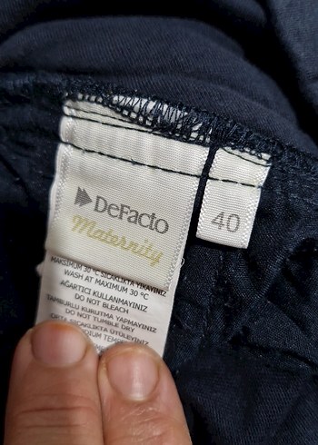 Düğmeli Siyah Hamile Kot Pantolon - Görsel 3