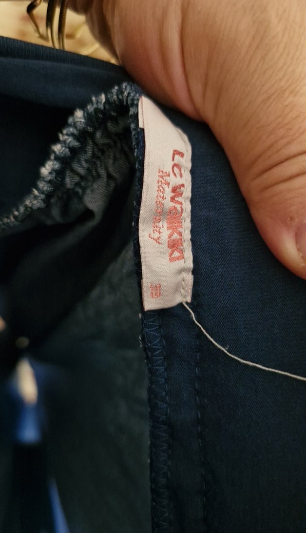 lacivert yumuşak kot kumaş hamile etegi .yelek hediye - Görsel 3