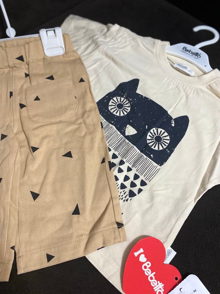 Bebetto Kahverengi Baskılı Kedi Temalı Tişört modelleri 1 yaş - Görsel 4