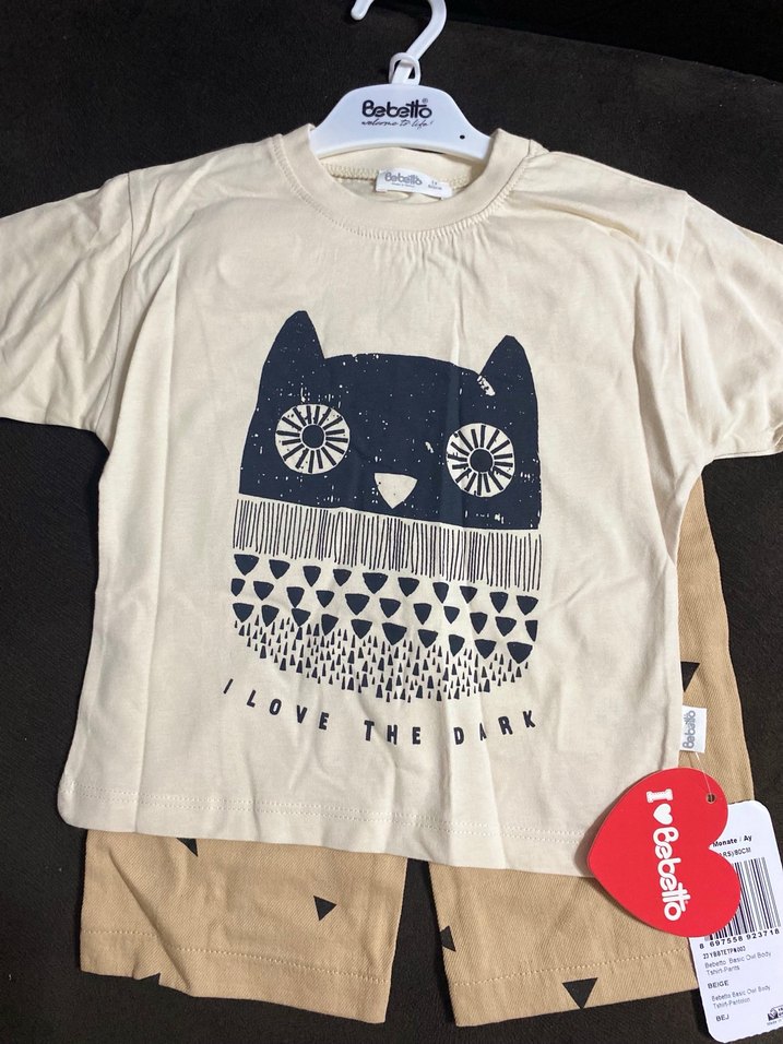 Bebetto Kahverengi Baskılı Kedi Temalı Tişört modelleri 1 yaş - Görsel 2