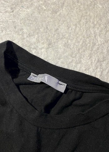 Kız Çocuk Siyah Baskılı Uzun Kollu Tişört - Görsel 3