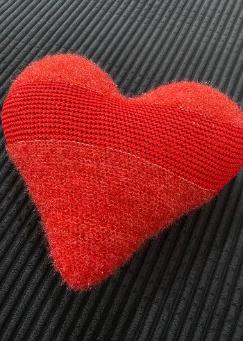 örgülü kırmızı yastık - Görsel 3