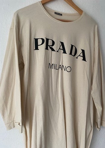 Bej Pamuklu Uzun Kollu Hamile Tişörtü - Görsel 5