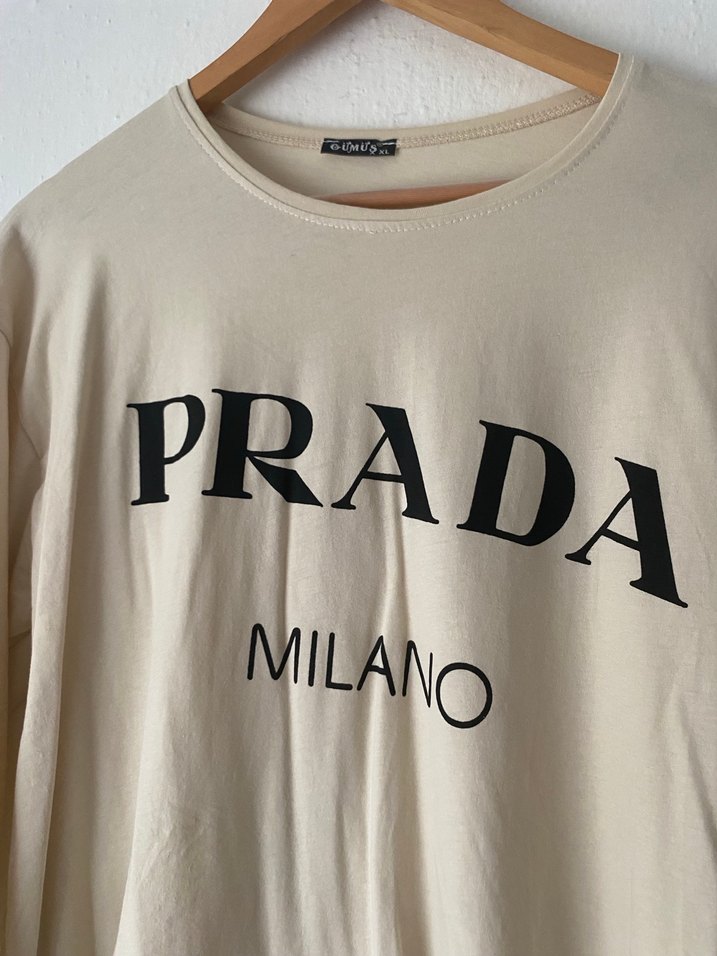 Bej Pamuklu Uzun Kollu Hamile Tişörtü - Görsel 2