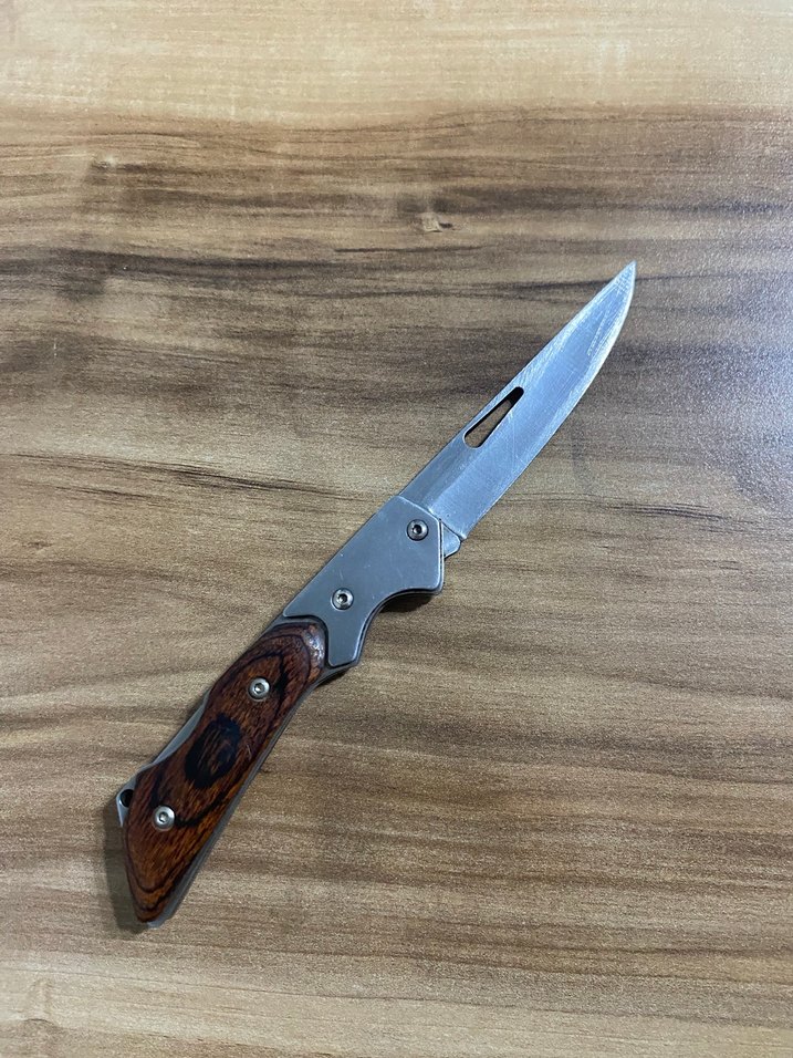 Kahverengi Ahşap Saplı Katlanır Bıçak - Görsel 3