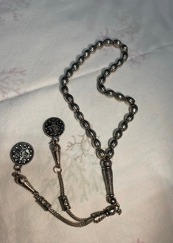 Gri Vintage Erkek Tesbih Boncukları celik - Görsel 3