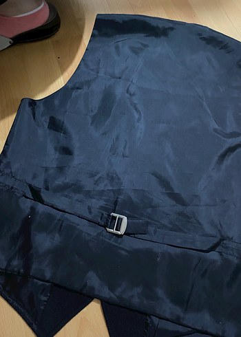 Düğmeli Siyah Erkek Yelek - Görsel 3