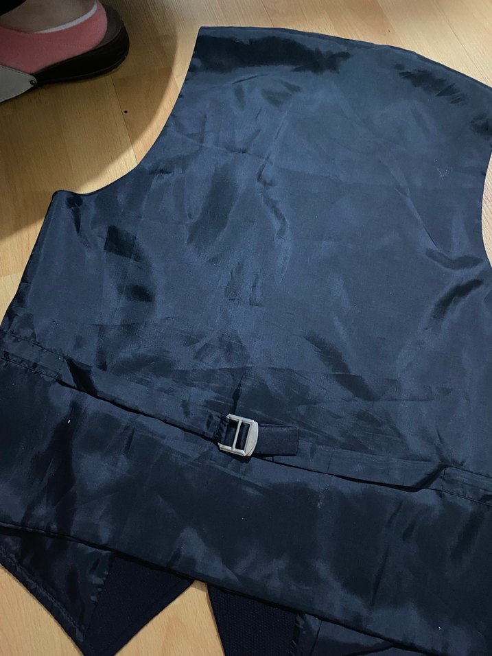 Düğmeli Siyah Erkek Yelek - Görsel 3