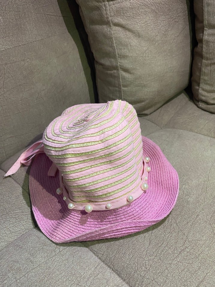 Pembe Pileli Bohem Kadın Şapka - Görsel 2