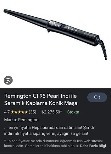 Remington inci kaplama saç maşası 