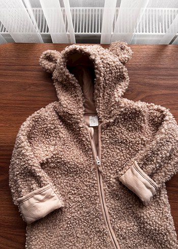 Kapüşonlu Kürk Detaylı Bebek Tulumu - Görsel 5