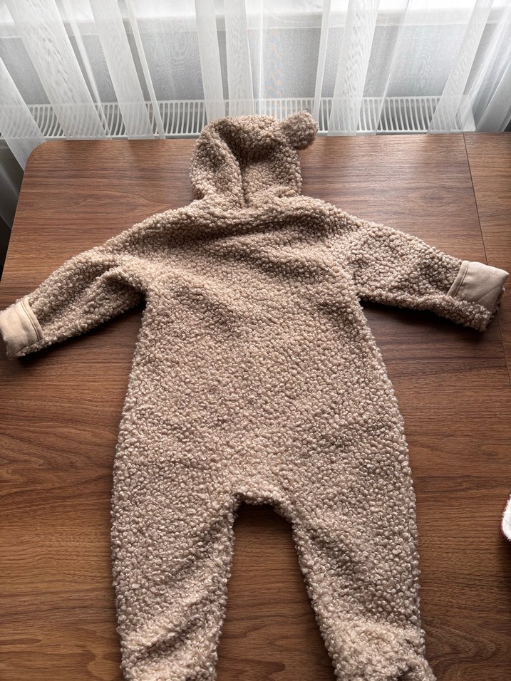 Kapüşonlu Kürk Detaylı Bebek Tulumu - Görsel 4