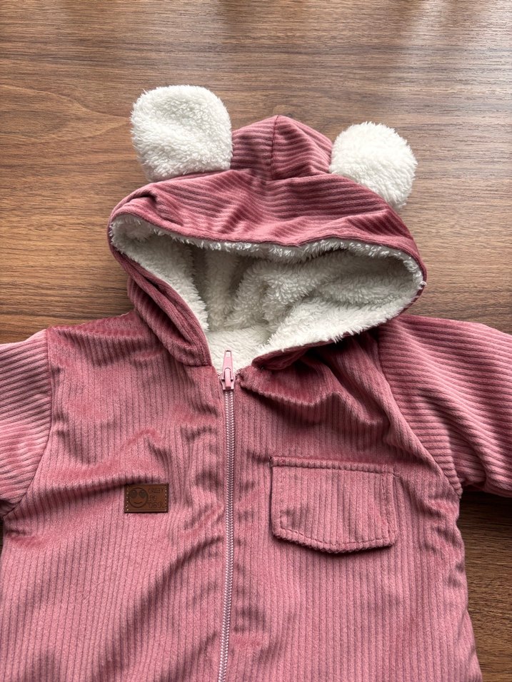 Pembe Bebek Kış Tulumu Kapüşonlu - Görsel 2