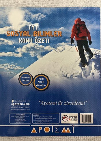 TYT Sosyal Bilimler Konu Özeti Apotemi yayınları