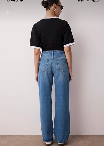 Trendyol & Milla Mavi Bağlama Desenli Regular Fit Kadın Jean