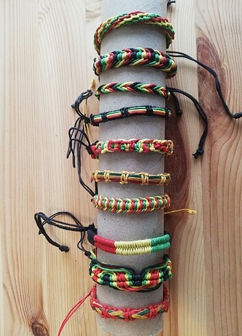 Rasta Bileklik El Yapımı 10 adet fiyatı 