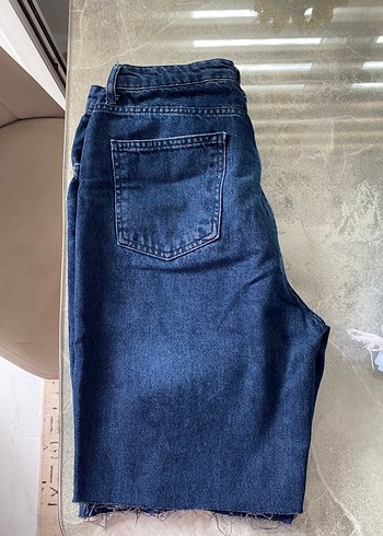 Kot Kadın Denim Midi Mom Şort